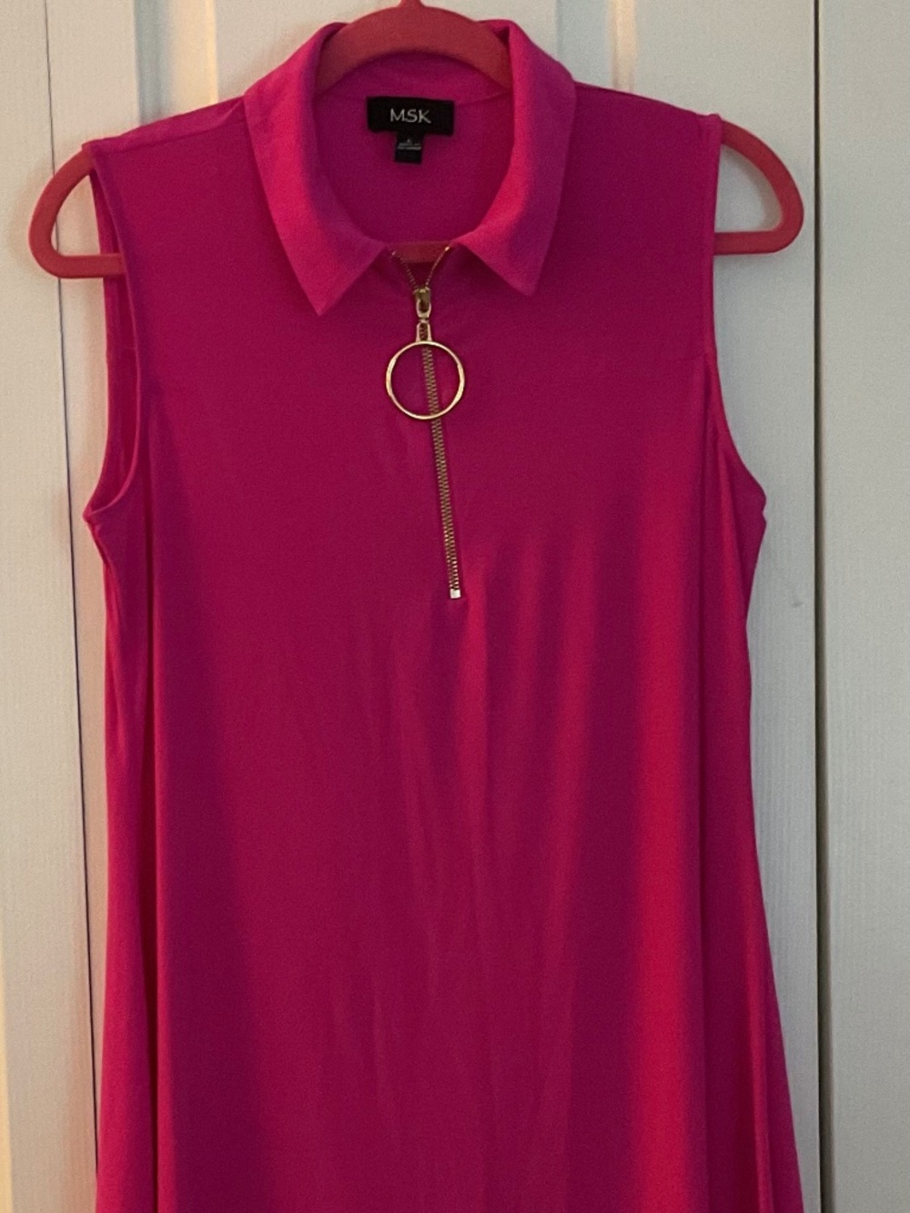 MSK Women’s dress Size Large Pink Sleeveless